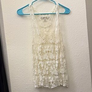 LC Lauren Conrad Floral Lace Tank Top